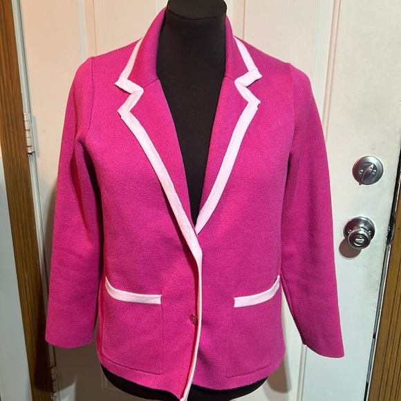 Love Trend Pink Blazer Sweater Cardigan Size PS - Picture 1 of 7